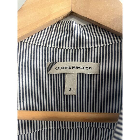 Caulfield Preparatory striped long 3/4 sleeve chore coat size 3 - Picture 4 of 8